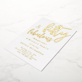 Vijftig en geweldig goudhoudende verjaardag folie uitnodiging (Gedraaid)