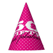 Vijftig en geweldig roze 50e verjaardag pet feesthoedjes (Voorkant)