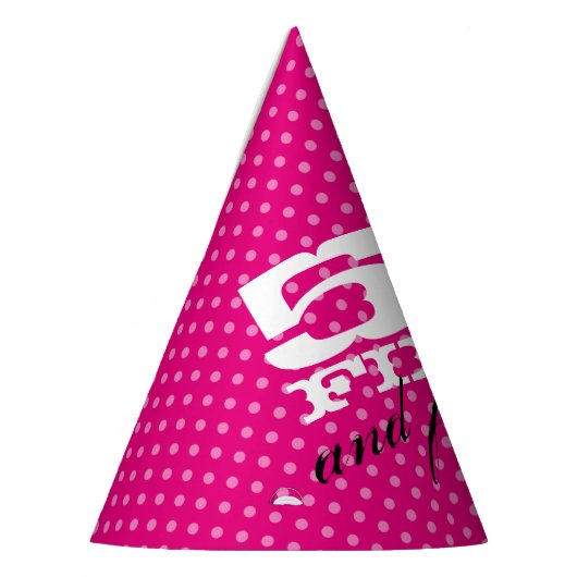 Vijftig en geweldig roze 50e verjaardag pet feesthoedjes (Links)
