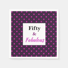 Vijftig en geweldig verjaardagsfeest Collectie Servet
