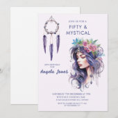Vijftig en Mystieke Verjaardag Kaart (Voorkant / Achterkant)