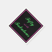 Vijftig en nog steeds Fabulous Black Hot Pink Gree Servet (Hoek)