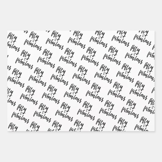 Vijftig en verbazingwekkend - 50 februari verjaard inpakpapier vel (Voorkant 3)