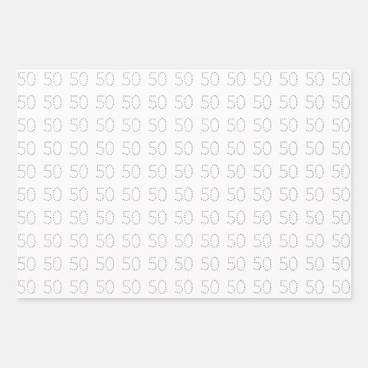 Vijftig en verbazingwekkend - 50 februari verjaard inpakpapier vel (Voorkant 2)