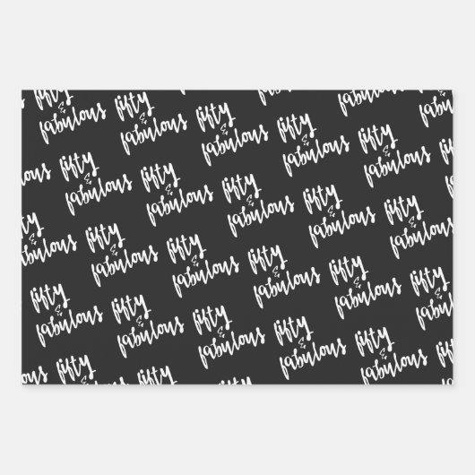 Vijftig en verbazingwekkend - 50 februari verjaard inpakpapier vel (Voorkant)