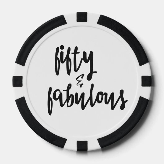 Vijftig en verbazingwekkend - 50 februari verjaard poker chips (Voorkant)