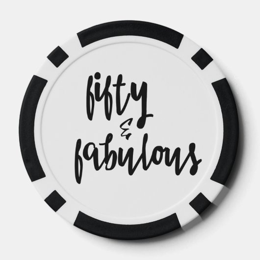 Vijftig en verbazingwekkend - 50 februari verjaard poker chips (Achterkant)