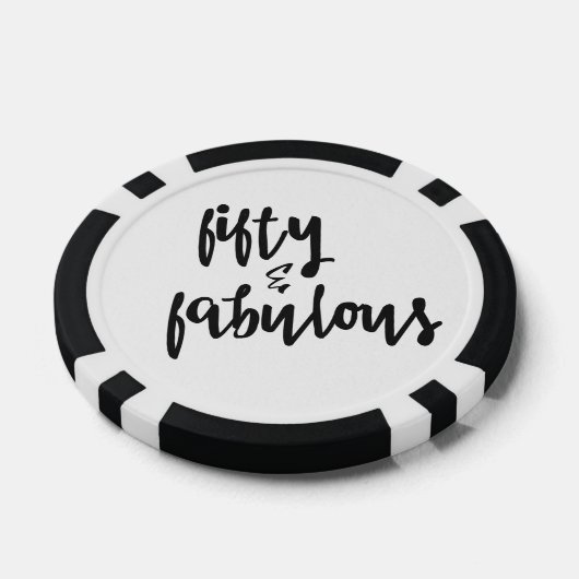 Vijftig en verbazingwekkend - 50 februari verjaard poker chips (Enkel)