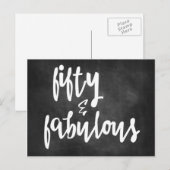 Vijftig en verbazingwekkend - 50e Birthday Chalkbo Briefkaart (Voorkant / Achterkant)