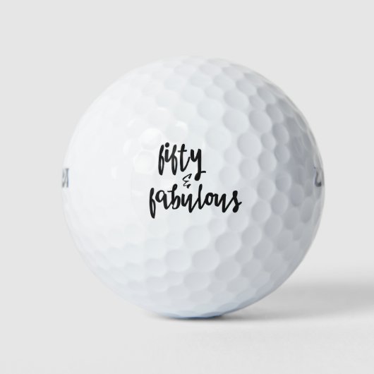 Vijftig en verbazingwekkend - 50e verjaardag golfballen (Voorkant)