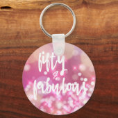 Vijftig en verbazingwekkend - 50e verjaardag Sleut Sleutelhanger (Voorkant)