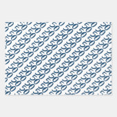 Vijftig en verbazingwekkend - vun Navy Blue 50th B Inpakpapier Vel (Voorkant 2)