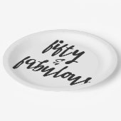 Vijftig en verbluffend - 50e Borden op jaarbasis Papieren Bordje (Gekanteld)