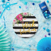 Vijftig en verbluffend Bord - Floral met zwart en  (Feest)