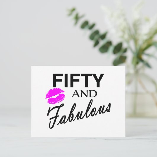 Vijftig en verbluffend briefkaart (Staand voorkant)