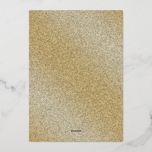 Vijftig en verbluffend | Elegant Gold 50th Birthda Folie Uitnodiging (Achterkant)