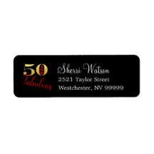 Vijftig en verbluffend goudglitter rood en zwart