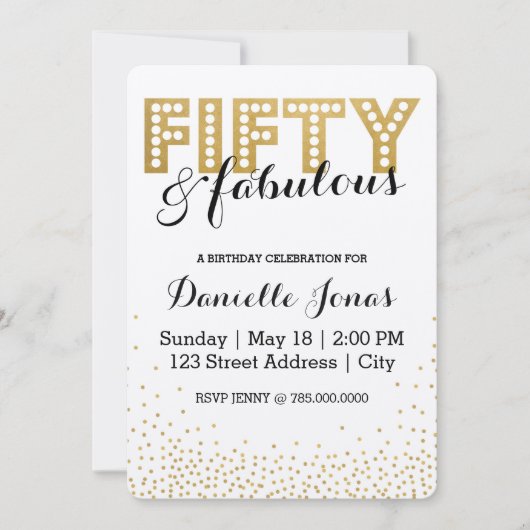 Vijftig en verbluffend kaart (Voorkant)