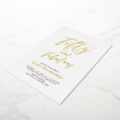 Vijftig en verbluffend | Moderne goudprijs 50e ver Folie Uitnodiging (Gedraaid)