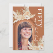 Vijftig en verbluffend verbrand Sinaasappel Boho B Kaart (Voorkant)