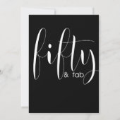 Vijftig en vijftig Fab, 50e verjaardag Uitnodiging (Achterkant)