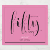 Vijftig & Fab, 50ste verjaardag Bier Etiket (Enkel label)