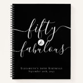Vijftig & Fabulous 50e verjaardag Gastenboek Notitieboek (Voorkant)