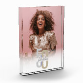 Vijftig & Fabulous 50ste verjaardag Elegant Modern Fotoblokken (Links)