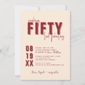 Vijftig & Fabulous | 50ste verjaardagsfeestje Kaart (Voorkant)