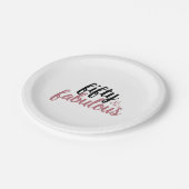 Vijftig & Fabulous 50ste Verjaardagsfeestje Roos G Papieren Bordje (Gekanteld)