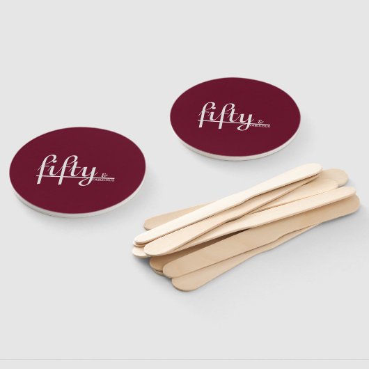 Vijftig & FABULOUS Gewoon Elegante 50ste Verjaarda Handwaaier (Niet-gemonteerd)