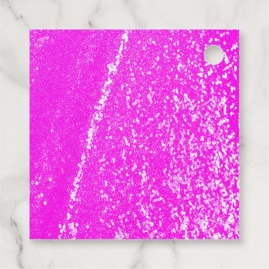 Vijftig & Fabulous Girly Sparkly Hot Roze Schoen T Bedankjes Labels (Achterkant)