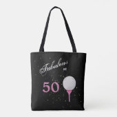 Vijftig Fabulous Golf Birthday Tote Bag (Achterkant)