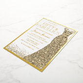 Vijftig & Fabulous Gouden Folie 50e Verjaardag Folie Uitnodiging (Gedraaid)