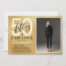 Vijftig & Fabulous Gouden Script 50ste Verjaardag 