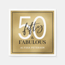 Vijftig & Fabulous Gouden Script 50ste Verjaardag