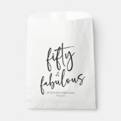 Vijftig & Fabulous Minimalistisch 50e Verjaardagsf Bedankzakje (Voorkant)