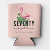 Vijftig Fabulous Pink Flamingo 50th Birthday Blikjeskoeler (Voorkant)