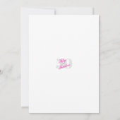 Vijftig & Fabulous Roze Glam Feest Kaart (Achterkant)