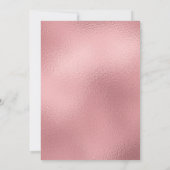 Vijftig & Fabulous Roze Goud Schrift 50ste Verjaar Kaart (Achterkant)