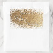 Vijftig & Fabulous Splattered Faux Gouden Folie w  Rechthoekige Sticker (Tas)