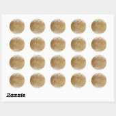 Vijftig & Fabulous Splattered Faux Gouden Folie w  Ronde Sticker (Vel)