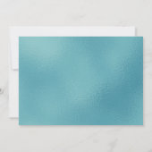 Vijftig & Fabulous Teal Script 50ste verjaardag Fo Kaart (Achterkant)