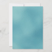 Vijftig & Fabulous Teal Script 50ste verjaardag Kaart (Achterkant)