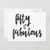 Vijftig & Fantastisch - 50ste verjaardag ansichtka Briefkaart (Voorkant / Achterkant)