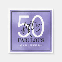 Vijftig & Fantastisch Paars Schrift 50ste Verjaard