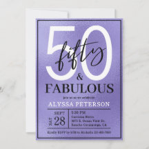 Vijftig & Fantastisch Paars Script 50ste Verjaarda