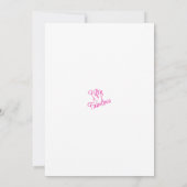 Vijftig & Fantastisch Roze Verjaardagsfeest Kaart (Achterkant)