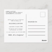 Vijftig & Fantastisch Zwart & Goud Verjaardagsuitn Briefkaart (Achterkant)