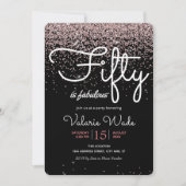 Vijftig feest in Fabulous Pink Birthday Kaart (Voorkant)